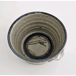 Handmade Studio Pottery Stoneware Bowl 5" Rustic Speckled Glaze Side Handles